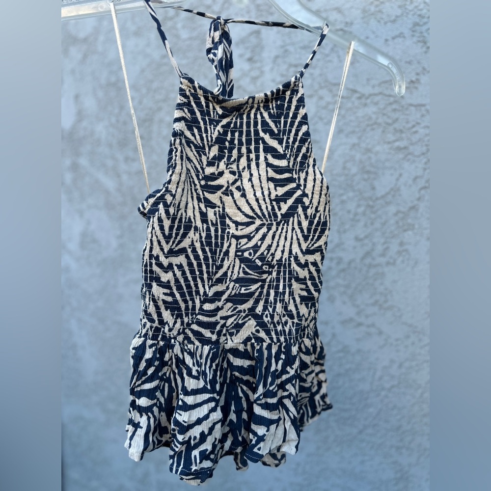 Zebra Print Halter Top